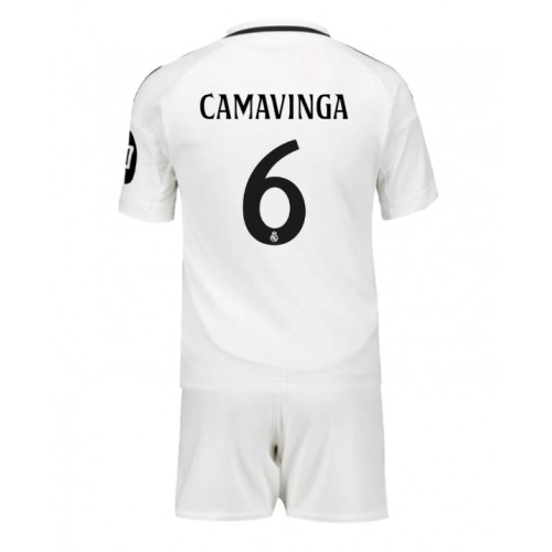 Real Madrid Eduardo Camavinga #6 Domaci Dres za djecu 2024-25 Kratak Rukav (+ Kratke hlače)